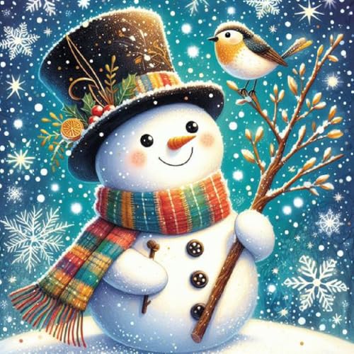 You are currently viewing Christmas Diamond Painting Kits for Adults, 5D Snowman Diamond Art Kits for Adults, Gem Art with Diamond Painting for Home Wall Decor 12 x 16inch