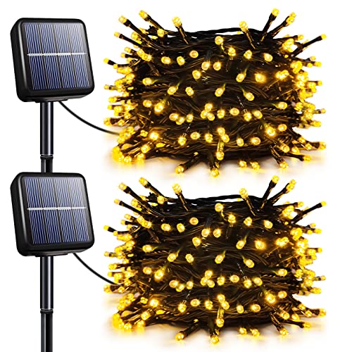 You are currently viewing TIANG Solar String Lights, 144ft 2 Pack Total 400 LED Solar String Lights Outdoor Warm White 8 Modes, Waterproof Solar Fairy Lights for Garden, Patio, Party, Wedding, Christmas Tree, Holiday Decor