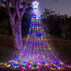 Read more about the article HAILI XMGQ Star String Lights with Big Tree Topper, 317 Led Waterfall Christmas Tree Lights Outdoor Waterproof for Yard Christmas Decoration Indoor Twinkle Fairy Lights Multicolor