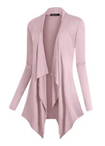 Read more about the article Urban CoCo Women’s Vogue Long Sleeve Irregular Hem Open Front Cardigan (Lavender, L)