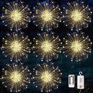 Read more about the article 8 Pack DIY LED Copper Wire Fireworks Lights, Battery Operated Waterproof Fairy String Lights with 8 Mode Dimmable Twinkle Remote Control for Birthday Decorations