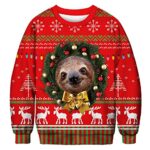 UreeUine Ugly Christmas Sweater Crewneck Pullover Holiday Party Sweatshirt M