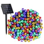 Toodour Solar Christmas Lights, 72ft 200 LED 8 Modes Solar String Lights, Waterproof Outdoor Christmas String Lights for Garden, Patio, Fence, Holiday, Party, Balcony, Christmas Decor (Multicolor)