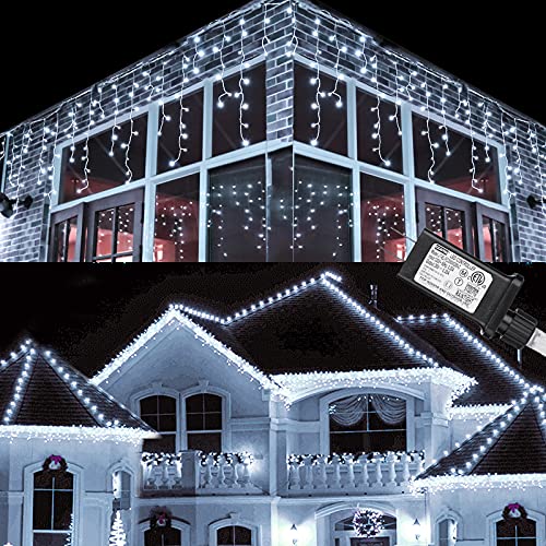 You are currently viewing Toodour Icicle Christmas Lights, 612 LED 50ft 8 Modes Icicle String Lights with 102 Drops, Window Curtain Fairy Icicle Lights, Icicle Fairy Twinkle Lights for Christmas, Party, Holiday (White