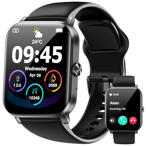 You are currently viewing Smart Watch for Men Women, 1.85″HD Fitness Tracker with Bluetooth Answer/Make Calls, Heart Rate/Sleep Tracker/120+ Sport Modes/IP68 Waterproof Fitness Watch, Smartwatch Compatible Android iOS (Black)