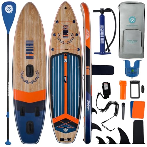 Read more about the article Niphean (Extra Large) Inflatable Paddle Board, SUP for 2+1 People/Family, Stand Up Paddle Board with (Beginner Friendly) Balanced Wing, Waterproof Phone Pouch, Paddle Boards for Adults, Gift Ideas