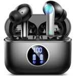 Wireless Earbuds, Bluetooth 5.3 Headphones Wireless with 4 ENC Mic, 48H Bluetooth Earphones in Ear, Noise Cancelling HiFi Stereo, IP7 Waterproof Wireless Earphones, Bluetooth Earbuds Dual LED Display