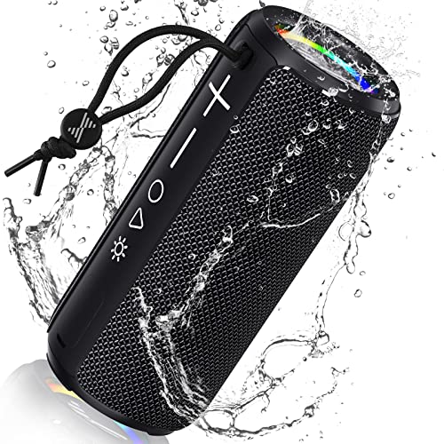 Read more about the article LENRUE Bluetooth Speaker,Wireless Portable Speaker, Waterproof Outdoor Speakers with Light,HiFi Stereo Sound, Long Playtime,Gift for Men and Woman to Beach,Pool, Bike, Shower (tarp-Black)