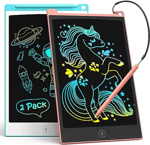 You are currently viewing TECJOE 2 Pack LCD Writing Tablet, 8.5 Inch Colorful Doodle Board Drawing Tablet for Kids, Kids Travel Games Activity Learning Toys Birthday Gifts for 3 4 5 6 Year Old Boys and Girls Toddlers