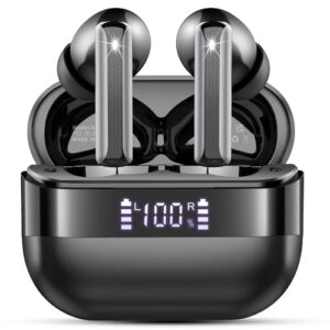 Read more about the article Wireless Earbuds, 2024 Bluetooth 5.4 Headphones HiFi Stereo, 40H Playtime Ear Buds with 4 ENC Noise Canceling Mics, IP7 Waterproof Bluetooth Earbuds, LED Display In Ear Earphones for Android/iOS Black