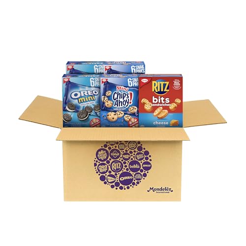 Read more about the article OREO, CHIPS AHOY! and RITZ Variety Pack, School Snacks, Chocolate Sandwich Cookies, Chocolate Chip Cookies, Ritz Bits Cheese Sandwiches, 900 g