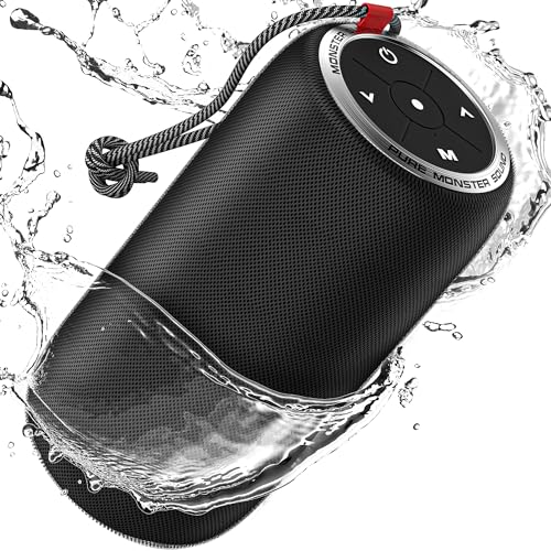 You are currently viewing Monster S310 Bluetooth Speaker, Portable Bluetooth Speaker, 30W True Wireless Stereo Pairing Deliver Dynamic Sound, IPX5 Waterproof, Bluetooth 5.2 Built-in Mic, 24H, for Family Outdoor Black