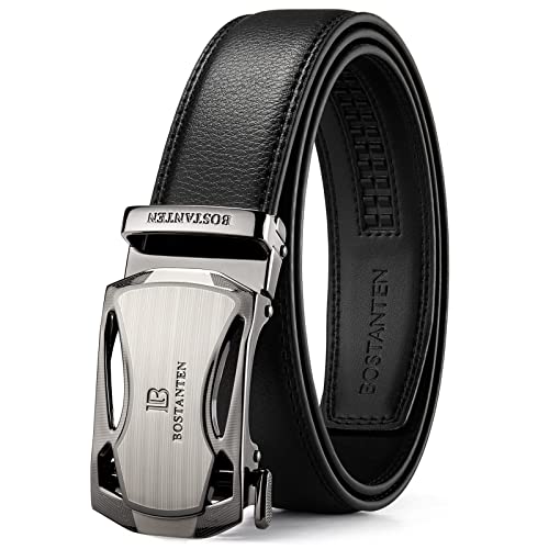 You are currently viewing Belts Men,BOSTANTEN Men’s Leather Ratchet Dress Belt with Automatic Sliding Buckle Black