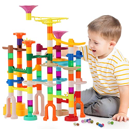 You are currently viewing Marble Run, 166Pcs Marble Maze Building Block Toys for Kids, STEM Learning Toys Marble Track Race Set with 30 Glow in The Dark Glass Marbles Birthday Gift Toys for Boys & Girls Aged 3-12