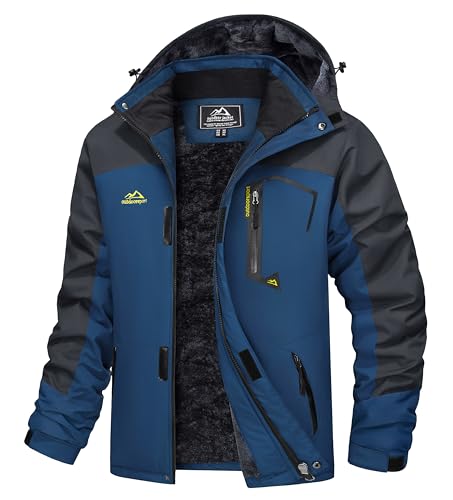 You are currently viewing MAGCOMSEN Ski Jacket Men Water Resistant Snow Jackets for Men Rain Coat Fleece Lined Jacket with Pockets Denim Blue L