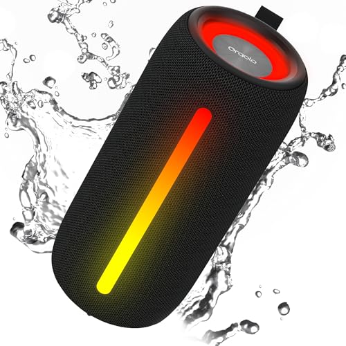 You are currently viewing Bluetooth Speaker, Oraolo Portable Wireless Speaker with 24W Loud Stereo Sound, RGB Lights, TWS Pairing, Bluetooth 5.4, Support AUX/TF Card, IPX6 Waterproof Outdoor Speaker for Party Camping