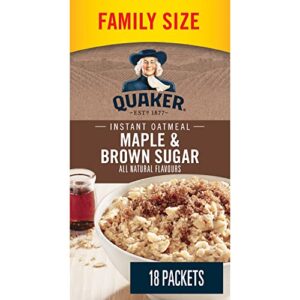 Read more about the article Quaker Maple & Brown Sugar Flavour Instant Oatmeal, 18 Packets, 774g