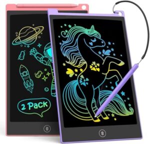 Read more about the article TECJOE 2 Pack LCD Writing Tablet, 10 Inch Colorful Doodle Board for Kids, Electronic Drawing Tablet, Kids Travel Games Activity for Learning, Toy Gifts for 3–6-Year-Old(Pink and Violet)