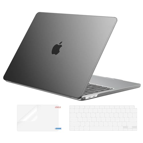 Read more about the article EooCoo Compatible with MacBook Air 13 inch Case 2021 2020 2019 2018 Release A2337 M1 A2179 A1932 with Retina Display, Air 13.3 inch Case + TPU Keyboard Skin+ Screen Protector,Space Gray Clear