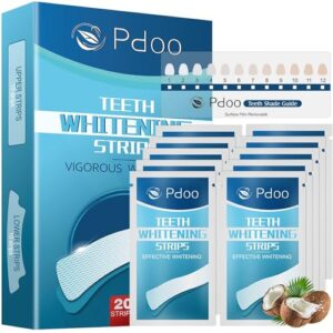 Read more about the article 𝗣𝗗𝗢𝗢 White Strips for Teeth Whitening – No Sensitive, Easy to Use Whitening Strips – 20 Teeth Whitening Strips Enamel Protection – Grip, Dry Design – 30 Minutes Quick Result for Teeth Whitening