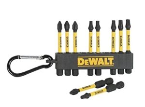 Read more about the article DEWALT FlexTorq 10-Piece 2in Steel Hex Impact Driver Bit Set with Carabiner Clip, for Drills & Impact Drivers (DWA2MXB2IRCARC)