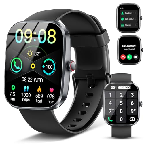 Read more about the article Smart Watch for Men Women with Bluetooth Call 1.91″ HD Touch Screen Fitness Watch with 24H Sleep/Heart Rate Monitor, 120+ Sports Modes Fitness Tracker Smartwatch with IP68 Waterproof for Android iOS