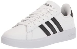 Read more about the article adidas Womens GRAND COURT 2.0 SHOES, White/black/black, 7.5 US