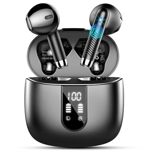 You are currently viewing Wireless Earbuds, Bluetooth Headphones 5.3 Hi-Fi Stereo, 40H Mini Wireless Earphones with 4 ENC Noise Cancelling Mic, IP7 Waterproof in Ear Earphones, LED Digital Display Ear Buds, Touch Control