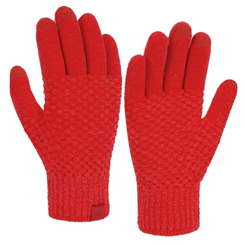 Read more about the article Womens Winter Gloves with Touchscreen Fingers Warm Chenille Knit Elastic Cuff Thermal Gloves for Women Cold Weather Gifts