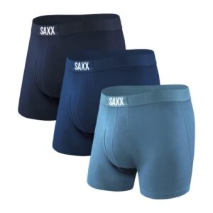 Read more about the article Saxx Men’s Underwear – Ultra Super Soft Boxer Briefs with Fly and Built-in Pouch Support – Underwear for Men, Pack of 3, Navy/City Blue/Heritage, Medium