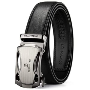 Read more about the article Belts Men,BOSTANTEN Men’s Leather Ratchet Dress Belt with Automatic Sliding Buckle Black