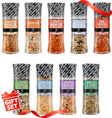 You are currently viewing Soeos Spice Seasoning Set of 9 Individual Spice Grinder, Pure and Fresh BBQ Seasoning, Perfect for Seasoning Gift Set, Grilling Spice, Pepper Grinder.