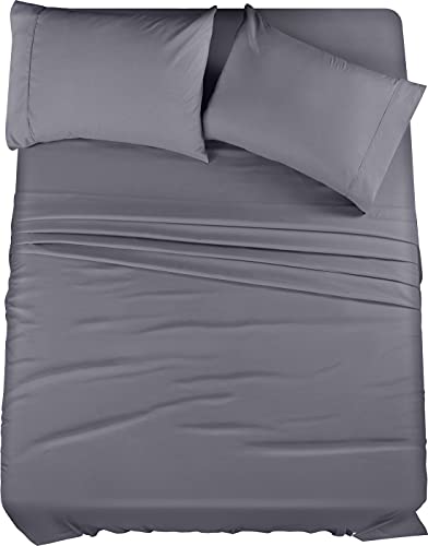 Read more about the article Utopia Bedding Queen Bed Sheet Set – 4 Piece Bedding – Soft Brushed Microfiber Fabric – Shrinkage & Fade Resistant – Easy Care (Grey)