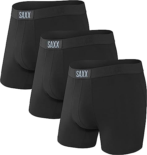 Read more about the article Saxx Men’s Underwear – Vibe Super Soft Boxer Briefs with Built-in Pouch Support – Underwear for Men,Pack of 3,Black,Medium