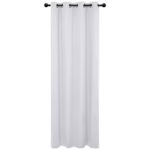 Deconovo Decorative Darkening Thermal Insulated Treatment Blackout Grommet Window Curtain Panel for Living Room, 52×84 Inch, Greyish White