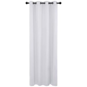 Read more about the article Deconovo Decorative Darkening Thermal Insulated Treatment Blackout Grommet Window Curtain Panel for Living Room, 52×84 Inch, Greyish White