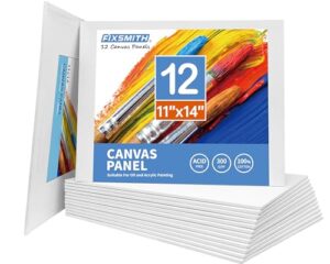 Read more about the article FIXSMITH 11×14 Canvas Boards for Painting,11×14 Inch Canvas Board Super Value 12 Pack Canvases,100% Cotton,Primed Canvas Panel,Acid Free,Artist Canvas Boards for Professionals,Hobby Painters,Students & Kids.