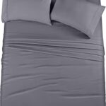 Utopia Bedding Queen Bed Sheet Set – 4 Piece Bedding – Soft Brushed Microfiber Fabric – Shrinkage & Fade Resistant – Easy Care (Grey)