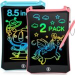 cimetech 2 Pack LCD Writing Tablet for Kids Toys, Colorful Drawing Tablet Doodle Board Writing Pad for Toddler Gifts, Kids Travel Essentials, Easter Gifts Stocking Stuffers for 3-12 Years Boys Girls