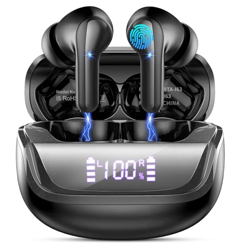 You are currently viewing Wireless Earbuds, Bluetooth 5.4 Headphones HiFi Stereo, 50H Playtime in Ear Earbuds with 4 ENC Noise Cancelling Mic, IP7 Waterproof Sport Wireless Ear Buds, Earphones with LED Display, USB-C Charging