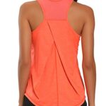 Aeuui Womens Workout Tops for Women Racerback Tank Tops Mesh Yoga Shirts Athletic Running Tank Tops Sleeveless Gym Clothes Orange