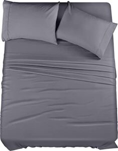 Read more about the article Utopia Bedding Queen Bed Sheet Set – 4 Piece Bedding – Soft Brushed Microfiber Fabric – Shrinkage & Fade Resistant – Easy Care (Grey)