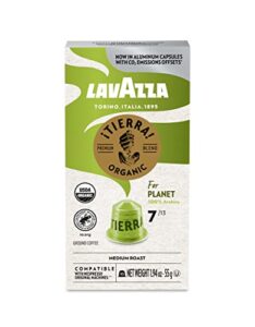 Read more about the article Lavazza Tierra for Planet Medium Roast Coffee Capsules Compatible with Nespresso Original Machines, notes of biscuit hints, 100 % Arabica, chocolate tinge (10 pack)