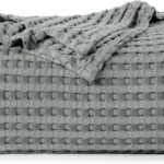 Utopia Bedding 100% Cotton Cool Grey Waffle Blanket (King Size – 90×108 Inch) Soft Lightweight Cozy Breathable Bed Blanket for All Seasons