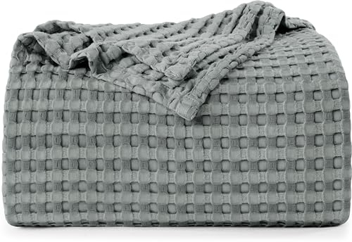 You are currently viewing Utopia Bedding 100% Cotton Cool Grey Waffle Blanket (King Size – 90×108 Inch) Soft Lightweight Cozy Breathable Bed Blanket for All Seasons