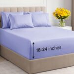 Extra Deep Full Sheet Set – 6 Piece Breathable & Cooling Sheets – Hotel Luxury Bed Sheets Set – Easy & Secure Fit – Soft, Wrinkle Free & Comfy Sheets Set – Lavender Sheet Set w/Extra Deep Pockets