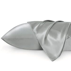 Read more about the article Bedsure Satin Pillow Case Queen Size 2 Pack – Similar to Silk Pillow Cases, Silky Pillowcase Covers for Hair and Skin with Envelope Closure, Gifts for Women Men, Grey, 20×30 Inches