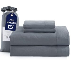 Read more about the article Queen Sheet Set Oxygen Washed – Premium Ultra-Soft Microfiber Queen Bed Sheets – Incredible Softness – Deep Pocket – Bedding Sheets & Pillowcases (Queen, Charcoal)