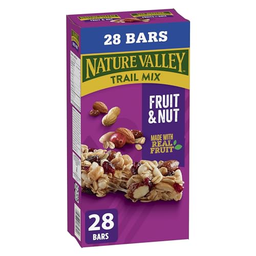 You are currently viewing NATURE VALLEY – VALUE PACK SIZE – Fruit and Nut, Almonds, Raisins, Peanuts, Cranberries Granola Bars, Pack of 28 Bars, 980 Grams Package, Whole Grains, No Artificial Colours, No Artificial Flavours