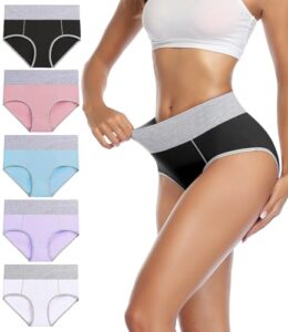 Read more about the article wirarpa Women’s Cotton Underwear High Waist Briefs Ladies Soft Comfortable Panties 5 Pack Multicolored Medium